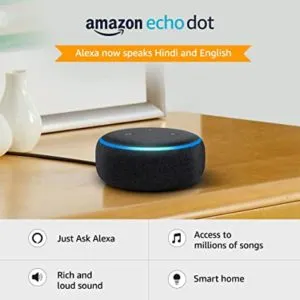 Echo Dot 3rd Gen Certified Refurbished Black Rs 1699 amazon dealnloot