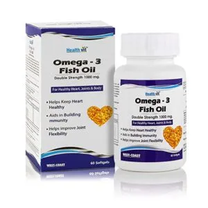 Healthvit Omega 3 Fish Oil Double Strength Rs 229 amazon dealnloot