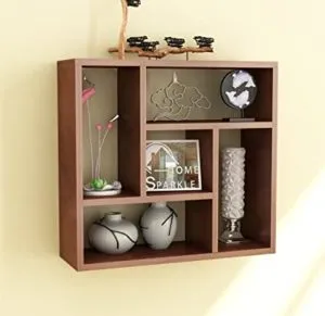 Home Sparkle Square Wall Shelf Five Section Rs 539 amazon dealnloot