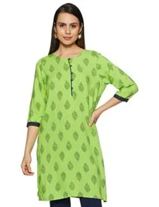 Indigo Women s synthetic straight Kurta Rs 153 amazon dealnloot