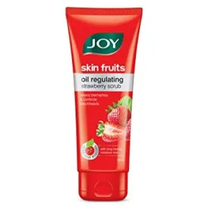 Joy Skin Fruits Oil Regulating Strawberry Scrub Rs 105 amazon dealnloot