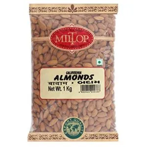 Miltop California Almonds 1kg Rs 775 amazon dealnloot