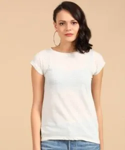 Pepe Jeans Solid Women Round Neck White Rs 200 flipkart dealnloot
