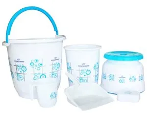 Princeware 6 Piece Plastic Bathroom Set Blue Rs 827 amazon dealnloot