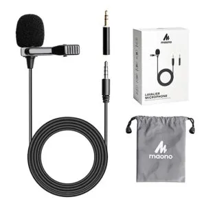 Renewed Maono AU 400 Lavalier Microphone Black Rs 70 amazon dealnloot