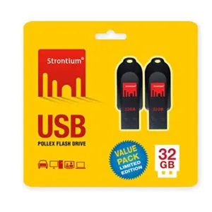 Strontium 32GB USB Pollex Pack of 2 Rs 669 amazon dealnloot
