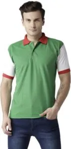 TSX Solid Men Polo Neck Green T Rs 200 flipkart dealnloot