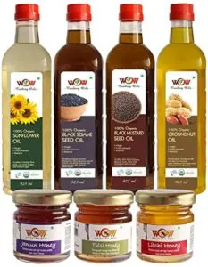 WOW Cooking Oils Certified Organic Cold Pressed Rs 455 amazon dealnloot