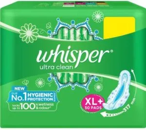Whisper Ultra Clean XL Plus Wings Sanitary Rs 274 flipkart dealnloot