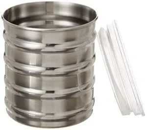 Amazon Brand Solimo Stainless Steel Ribbed Canisters Rs 394 amazon dealnloot