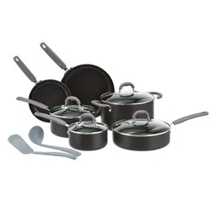 AmazonBasics Hard Anodized Non Stick 12 Piece Rs 1749 amazon dealnloot