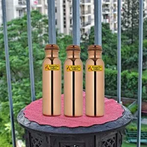 Angelic Copper Plain Bottle Set 1 Litre Rs 956 amazon dealnloot