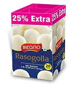 Bikano Rasogolla 1kg with 25 Extra Rs 168 amazon dealnloot