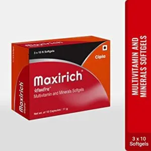 CIPLA Maxirich Multivitamin and Minerals Softgel with Rs 115 amazon dealnloot