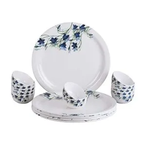 Cello Artista Melamine Blue Bells Buffet Set Rs 1259 amazon dealnloot