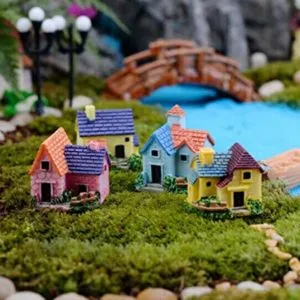 Chocozone Pack of 4 House Miniatures Garden Rs 212 amazon dealnloot