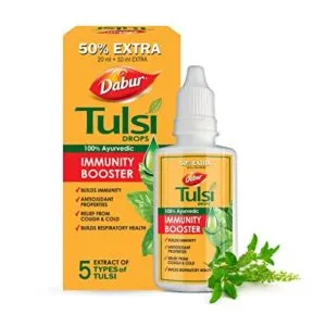 DABUR Tulsi Drops 50 Extra Concentrated Extract Rs 137 amazon dealnloot