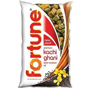 Fortune Kachi Ghani Pure Mustard Oil Pouch Rs 132 amazon dealnloot