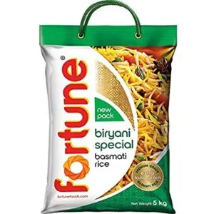 Fortune Special Biryani Basmati Rice 5kg Rs 519 amazon dealnloot