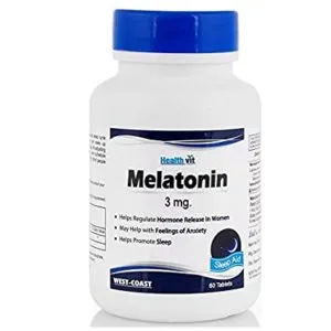 Healthvit Melatonin 3mg Helps You Fall Asleep Rs 179 amazon dealnloot