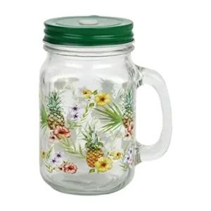 HomeStop IVY Pineapple Floral Mason Jar Green Rs 65 amazon dealnloot