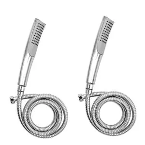 Klaxon Steel Telephone Shower Set Silver Pack Rs 991 amazon dealnloot