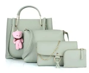 Mammon Women s Handbag Set Pista Rs 299 amazon dealnloot