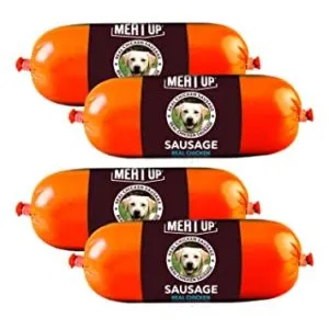 Meat Up Real Chicken Sausage Dog Treat Rs 100 amazon dealnloot