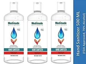 Medimade 500 ml Sanitizer 70 Alcohol FDA Rs 345 amazon dealnloot