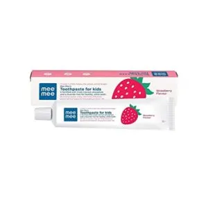 Mee Mee Fluoride Free Toothpaste Strawberry 70g Rs 104 amazon dealnloot