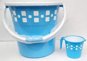 Milton Mozaic Plastic Bucket and Mug 20 Rs 439 amazon dealnloot