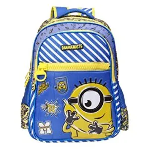 Minions 34 Ltrs Blue Yellow School Backpack Rs 374 amazon dealnloot