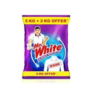 Mr White Detergent Powder 5 Kg with Rs 389 amazon dealnloot
