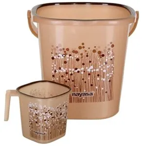 Nayasa 2 Piece Plastic Bathroom Bucket and Rs 387 amazon dealnloot
