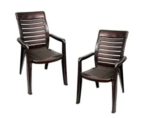 Nilkamal 2180 Plastic Chair Brown Set of Rs 1069 amazon dealnloot
