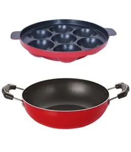 Nirlon Non Stick Appam and Kadai Combo Rs 395 amazon dealnloot