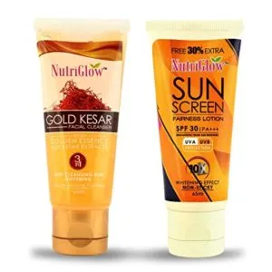 NutriGlow Gold Kesar Face Wash Blemishes Fairness Rs 136 amazon dealnloot