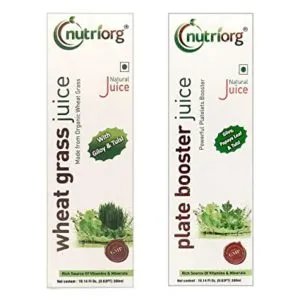 Nutriorg Wheatgrass Platebooster Juice 600ml Pack of Rs 259 amazon dealnloot