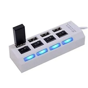 PremiumAV 4 Port USB Hub White Rs 119 amazon dealnloot