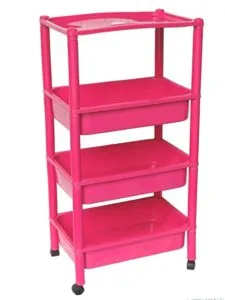 Princeware Cerolin Plastic Kitchen Rack Trolley 4 Rs 659 amazon dealnloot