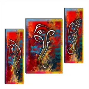 SAF 6MM Ganesha Set of 3 Panel Rs 149 amazon dealnloot