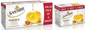 Santoor Glycerine PureGlo Bar 125g Pack of Rs 352 amazon dealnloot