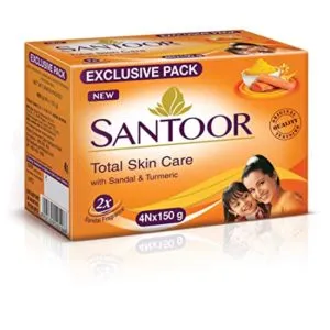 Santoor Sandal Turmeric Bar for Total Skin Rs 136 amazon dealnloot
