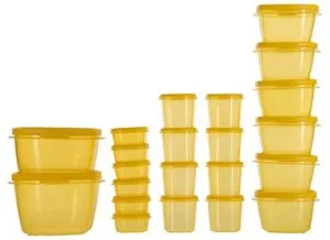 SimpArte Plastic Grocery Container 22 Pieces Golden Rs 279 amazon dealnloot