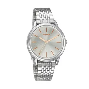 Sonata Analog Silver Dial Women s Watch Rs 599 amazon dealnloot
