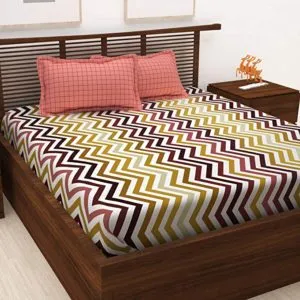 Story Home Prism Collection Cotton Double Bedsheet Rs 256 amazon dealnloot