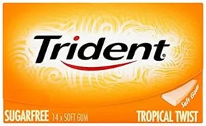 Trident Sugar Free Tropical Twist Soft Gum Rs 139 amazon dealnloot