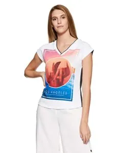 Unshackled Ladies Digital Print Tee U484 Women Rs 154 amazon dealnloot