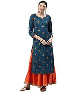 Vaamsi Crepe Digital Printed Kurti VPK1532 Rs 269 amazon dealnloot