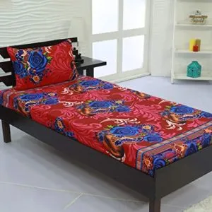 Valito Microfibre 90 TC Bedsheet Single_Red Rs 149 amazon dealnloot